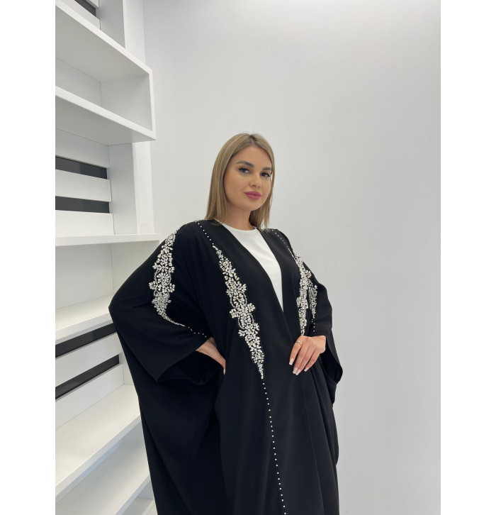 Kristal Taşlı Abaya